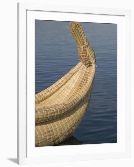 Bow of Reed Boat, Uros Islands, Floating Islands, Lake Titicaca, Peru-Merrill Images-Framed Photographic Print