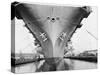 Bow of the USS Saratoga Warship-Arthur Sasse-Stretched Canvas