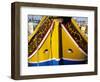 Bow of Traditional Maltese Luzzu Fishing Boat with the Eye of Osiris, Malta, Mediterranean, Europe-Stuart Black-Framed Photographic Print