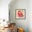 Bow Purse White on Red-Roderick E. Stevens-Framed Giclee Print displayed on a wall