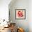 Bow Purse White on Red-Roderick E. Stevens-Framed Giclee Print displayed on a wall