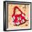 Bow Purse White on Red-Roderick E. Stevens-Framed Giclee Print