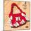 Bow Purse White on Red-Roderick E. Stevens-Mounted Giclee Print