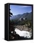 Bow River and Banff Springs Hotel, Banff National Park, Rocky Mountains, Alberta, Canada-Hans Peter Merten-Framed Stretched Canvas