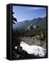 Bow River and Banff Springs Hotel, Banff National Park, Rocky Mountains, Alberta, Canada-Hans Peter Merten-Framed Stretched Canvas