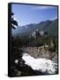 Bow River and Banff Springs Hotel, Banff National Park, Rocky Mountains, Alberta, Canada-Hans Peter Merten-Framed Stretched Canvas