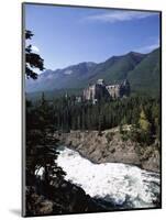 Bow River and Banff Springs Hotel, Banff National Park, Rocky Mountains, Alberta, Canada-Hans Peter Merten-Mounted Photographic Print