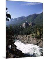 Bow River and Banff Springs Hotel, Banff National Park, Rocky Mountains, Alberta, Canada-Hans Peter Merten-Mounted Photographic Print