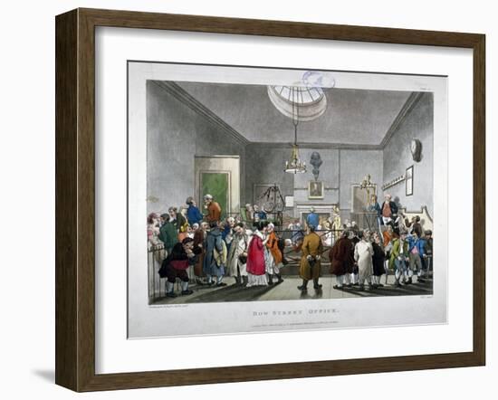 Bow Street Police Court, Westminster, London, 1808-Thomas Rowlandson-Framed Giclee Print