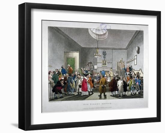 Bow Street Police Court, Westminster, London, 1808-Thomas Rowlandson-Framed Giclee Print