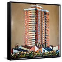 Bow Tower-Noel Paine-Framed Stretched Canvas