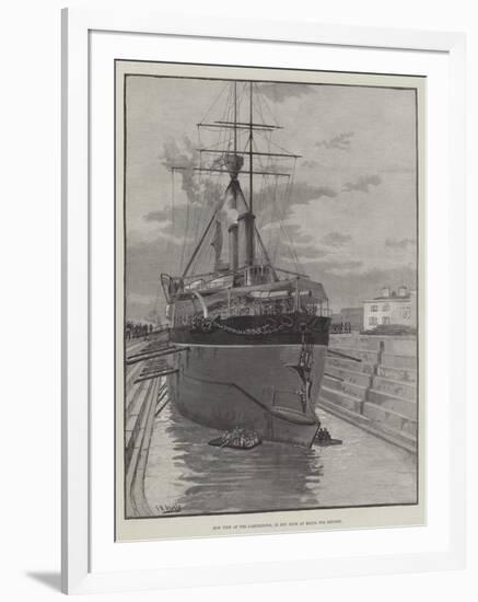 Bow View of the Camperdown, in Dry Dock at Malta for Repairs-null-Framed Giclee Print