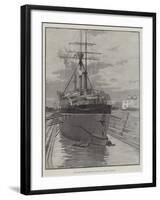 Bow View of the Camperdown, in Dry Dock at Malta for Repairs-null-Framed Giclee Print