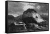 Bowder Stone, Borrowdale, Lake District-G Arnald-Framed Stretched Canvas