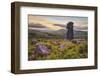 Bowerman's Nose rock formation at sunset, near Manaton, Dartmoor National Park, Devon, England-Stuart Black-Framed Photographic Print