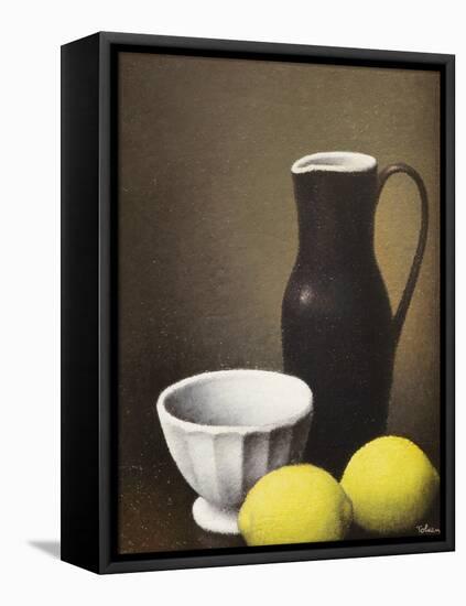 Bowl and Lemons, c.1930-Felix Elie Tobeen-Framed Stretched Canvas