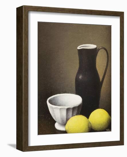 Bowl and Lemons, c.1930-Felix Elie Tobeen-Framed Giclee Print