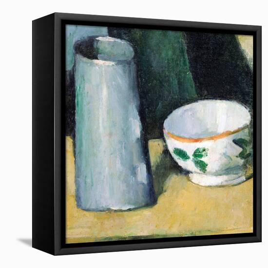 Bowl and Milk-Jug-Paul Cézanne-Framed Stretched Canvas