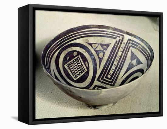Bowl Decorated with a Geometric Pattern, Style I, from Susa, Iran, 3100-3000 BC-Mesopotamian-Framed Stretched Canvas
