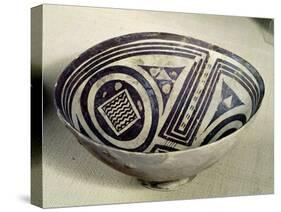 Bowl Decorated with a Geometric Pattern, Style I, from Susa, Iran, 3100-3000 BC-Mesopotamian-Stretched Canvas