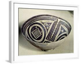 Bowl Decorated with a Geometric Pattern, Style I, from Susa, Iran, 3100-3000 BC-Mesopotamian-Framed Giclee Print