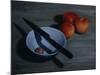 Bowl, Knife and Nectarines, 2009-James Gillick-Mounted Giclee Print