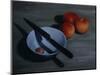 Bowl, Knife and Nectarines, 2009-James Gillick-Mounted Giclee Print