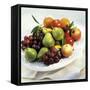 Bowl of Assorted Fruit-James Carriere-Framed Stretched Canvas
