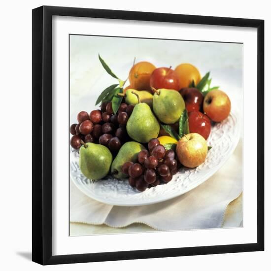 Bowl of Assorted Fruit-James Carriere-Framed Photographic Print
