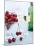 Bowl of Cherries and Two Glasses of White Wine-Vladimir Shulevsky-Mounted Photographic Print