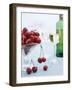 Bowl of Cherries and Two Glasses of White Wine-Vladimir Shulevsky-Framed Photographic Print