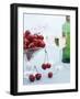 Bowl of Cherries and Two Glasses of White Wine-Vladimir Shulevsky-Framed Photographic Print