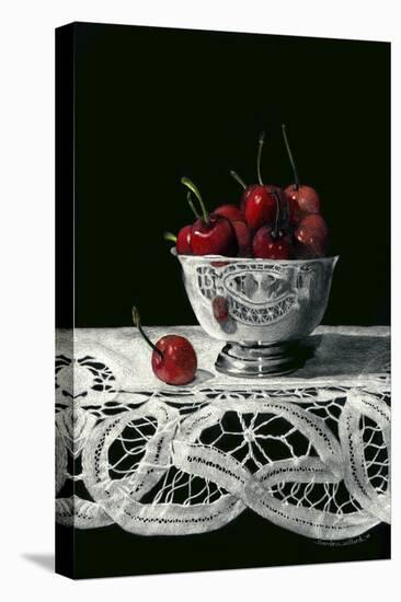 Bowl of Cherries-Sandra Willard-Stretched Canvas