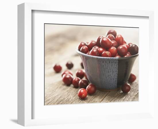 Bowl of cranberries-Fancy-Framed Photographic Print