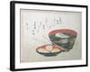 Bowl of Fish and Noodles (New Year Meal)-Teisai Hokuba-Framed Giclee Print