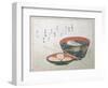 Bowl of Fish and Noodles (New Year Meal)-Teisai Hokuba-Framed Giclee Print