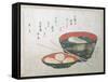 Bowl of Fish and Noodles (New Year Meal)-Teisai Hokuba-Framed Stretched Canvas