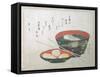 Bowl of Fish and Noodles (New Year Meal)-Teisai Hokuba-Framed Stretched Canvas