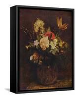 'Bowl of Flowers', 1935-Henri Fantin-Latour-Framed Stretched Canvas