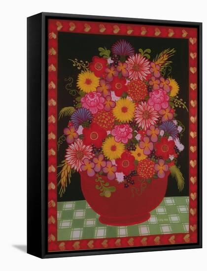 Bowl of Flowers-Ditz-Framed Stretched Canvas