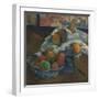 Bowl of Fruit and Tankard before a Window. Probably 1890-Paul Gauguin-Framed Giclee Print