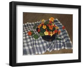 Bowl of Nasturtiums-Félix Vallotton-Framed Premium Giclee Print