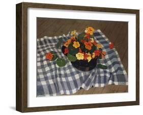 Bowl of Nasturtiums-Félix Vallotton-Framed Giclee Print