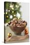 Bowl of Nuts by Holiday Decorations-Lew Robertson-Stretched Canvas