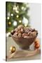 Bowl of Nuts by Holiday Decorations-Lew Robertson-Stretched Canvas