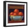 Bowl of Oranges - Citrus Crate Label-Lantern Press-Framed Art Print