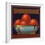 Bowl of Oranges - Citrus Crate Label-Lantern Press-Framed Art Print