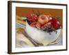 Bowl of Pomegranates & Xmas Tree Baubles as Table Decoration-Luzia Ellert-Framed Photographic Print