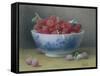 Bowl of Raspberries-William B. Hough-Framed Stretched Canvas