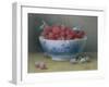 Bowl of Raspberries-William B. Hough-Framed Giclee Print